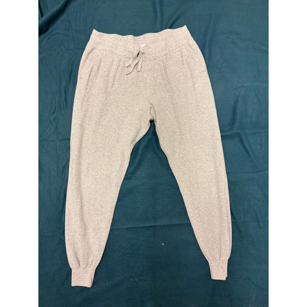 Naadam Cashmere Joggers Heather Gray Knit Drawstring Sweatpants Large - Picture 2 of 4